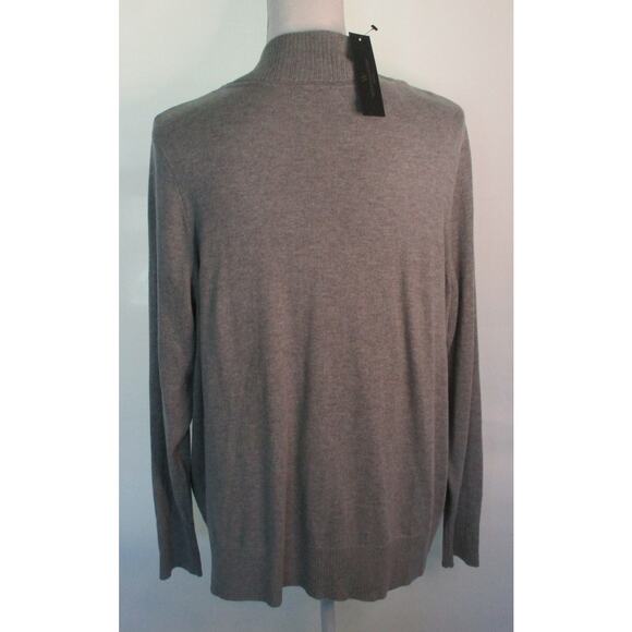 Worthington Women's Plus Long Sleeve Gray Open Front Cardigan Sweater NWT 1X - Picture 5 of 10